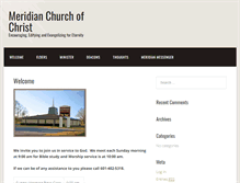 Tablet Screenshot of meridianchurchofchrist.org
